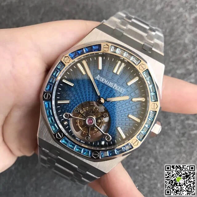 Audemars Piguet Royal Oak Tourbillon 26521PT.YY.1220PT.01 R8 Factory 1:1 Best Edition Replica Watch Blue Dial